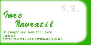 imre navratil business card